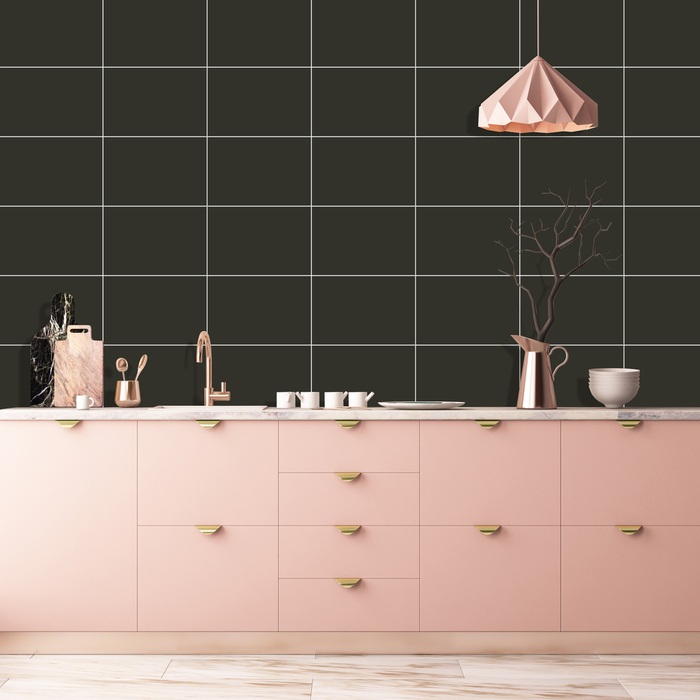 Stänkskydd Kerra Vulcan Svart 600 x 600 mm Kitchenline